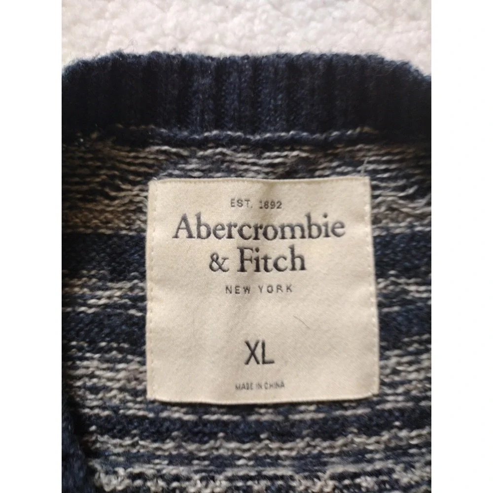 Vintage Abercrombie & Fitch Sweater Man's XL Multicolor Crew Neck Pullover‎